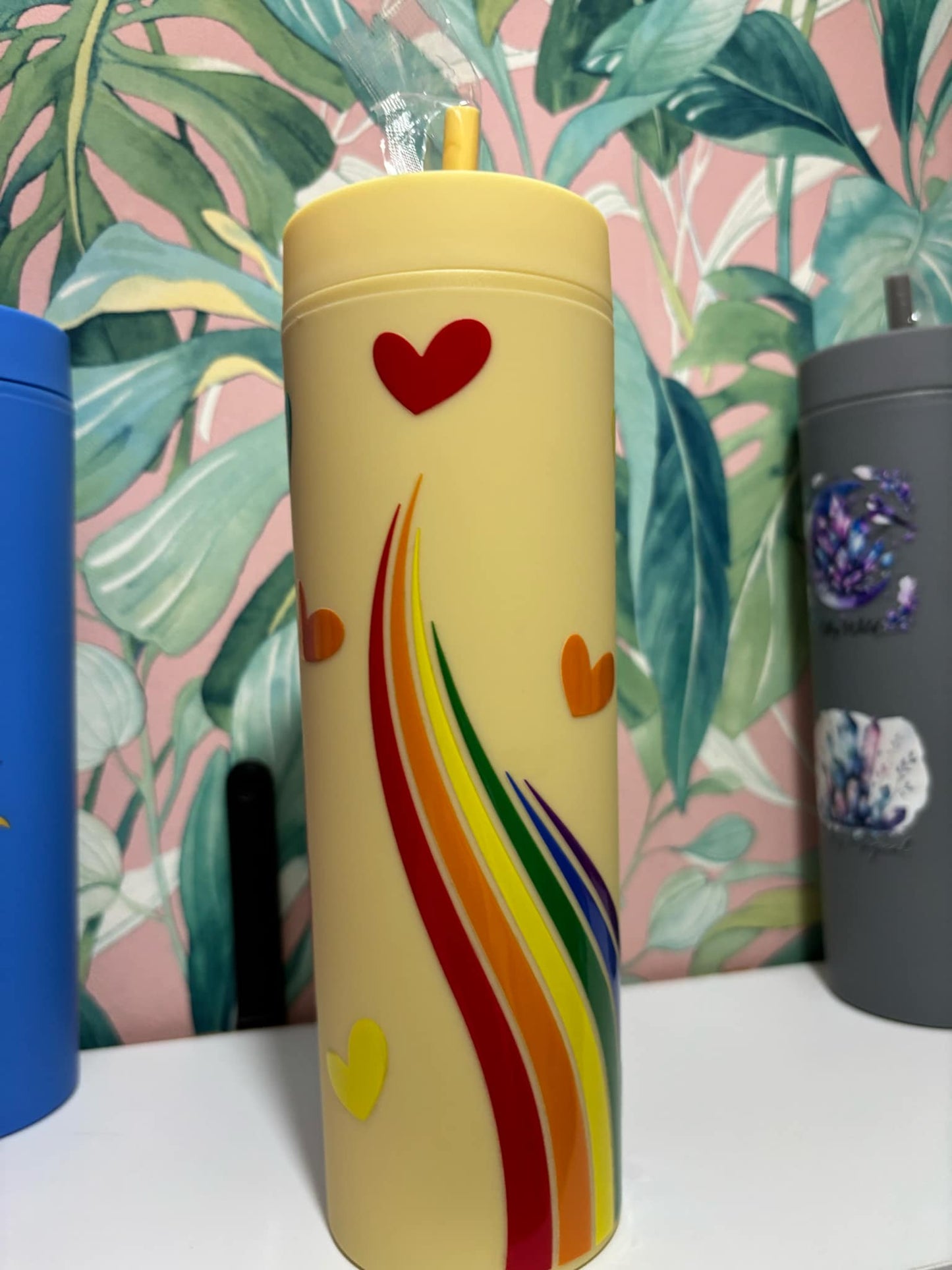 Rainbow skinny Tumbler