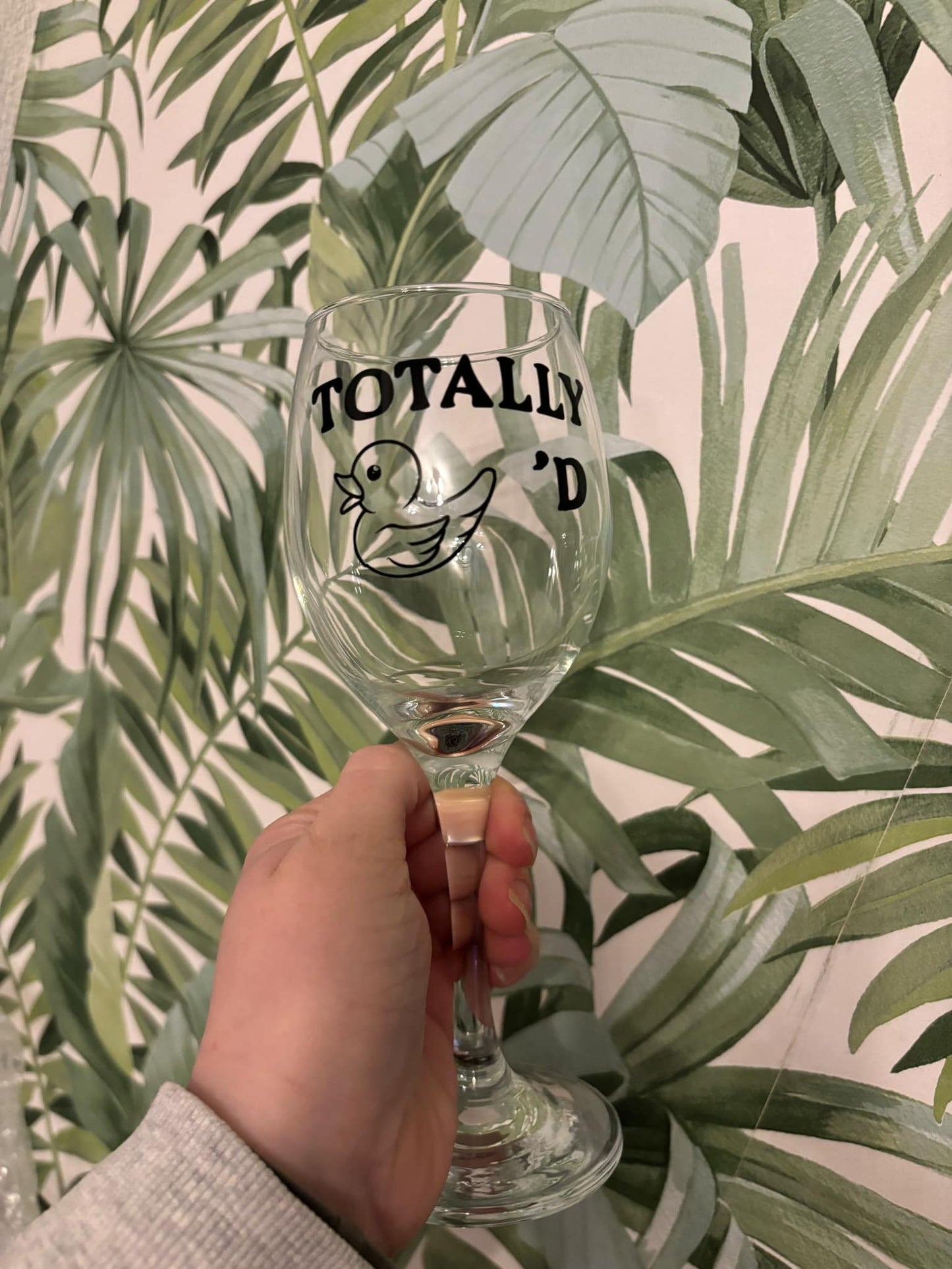 Totally Ducked Wine Glass