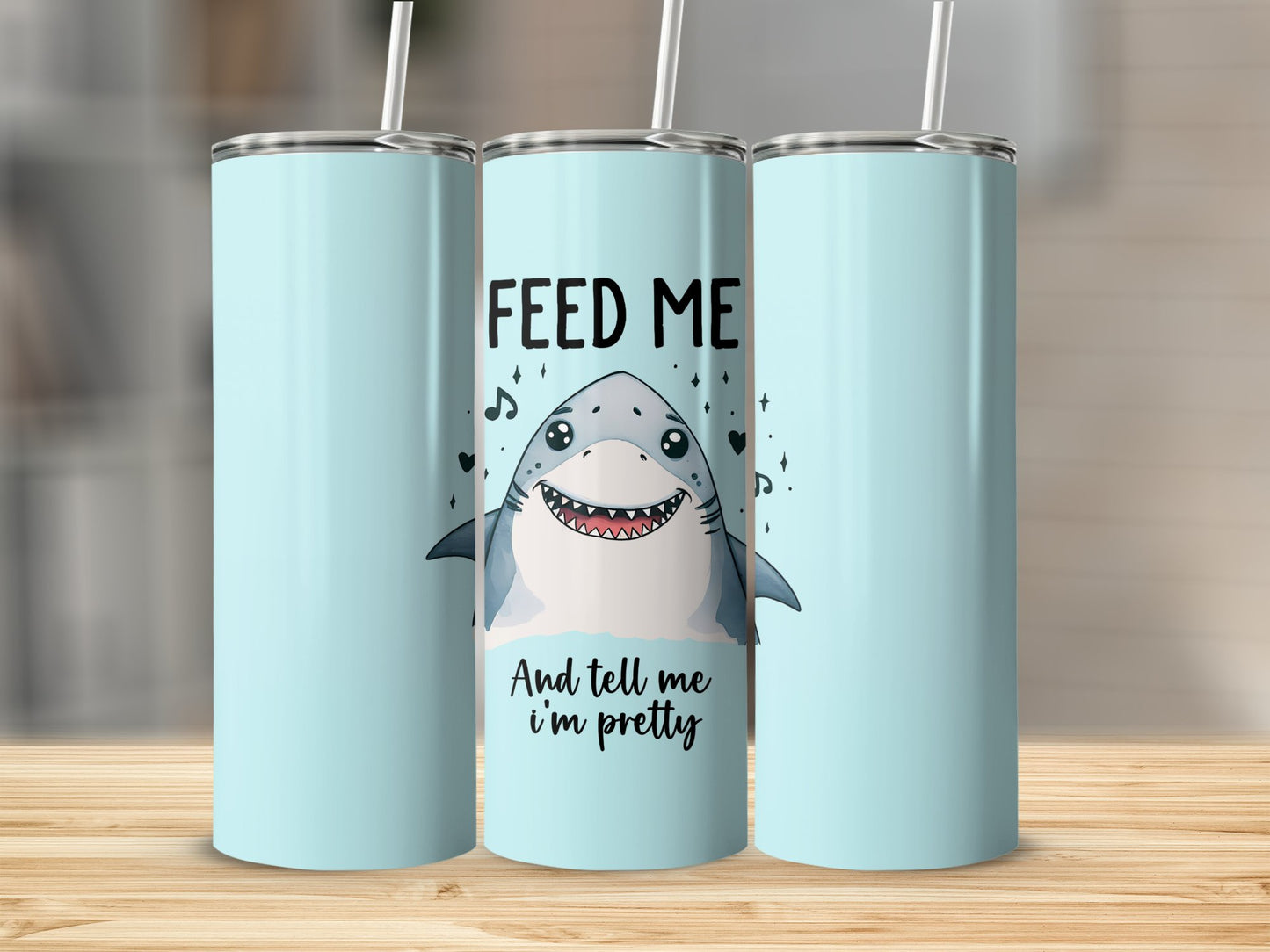 20oz Funny Shark tumbler