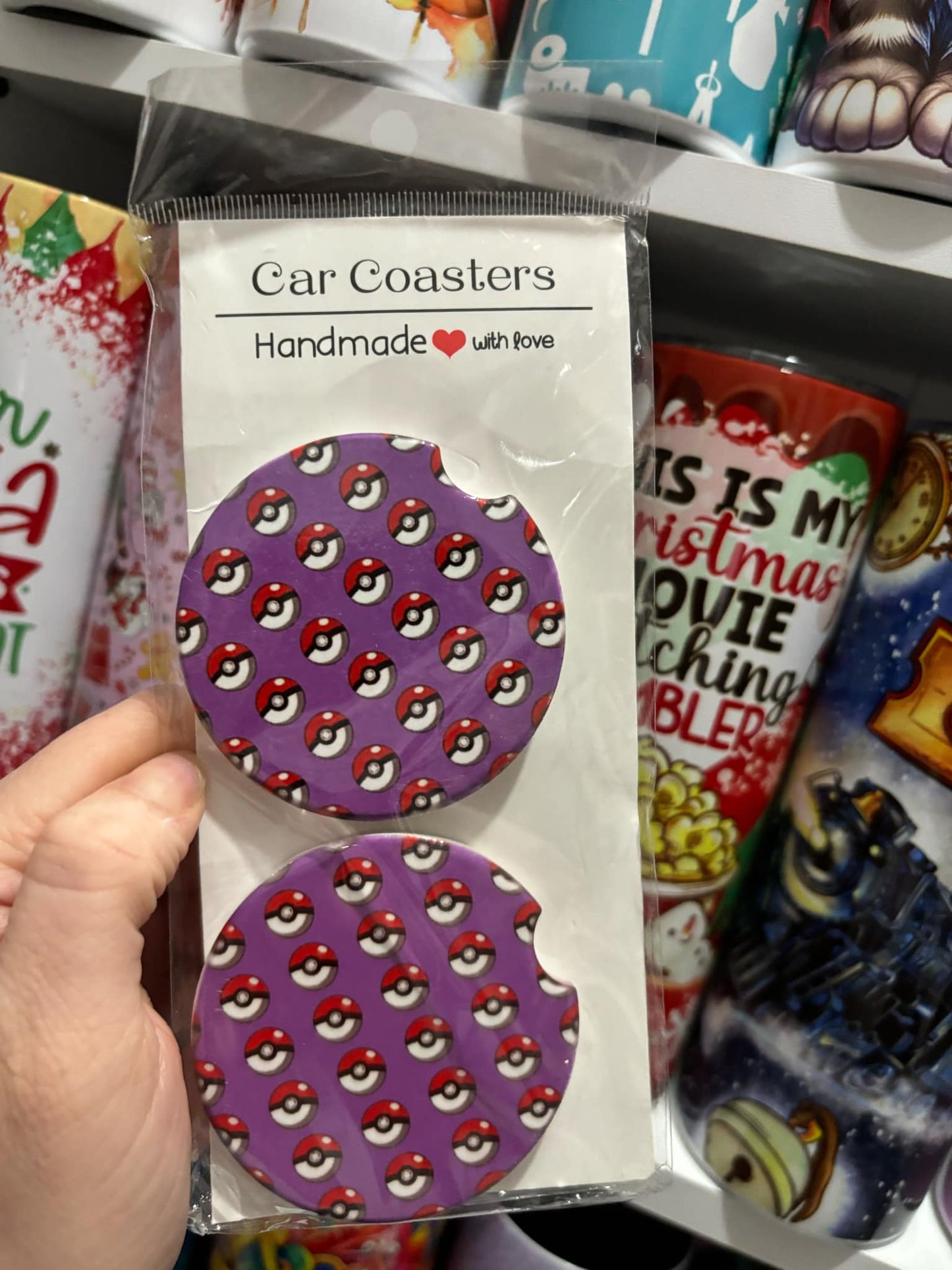 Car Coasters Purple