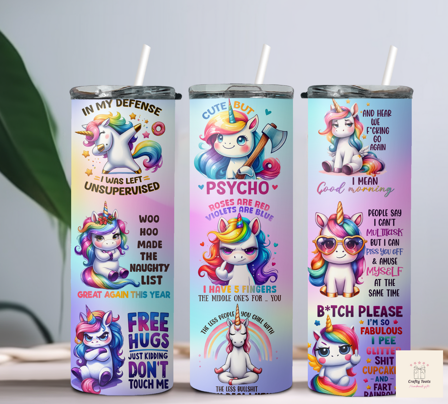 Funny Unicorn 20oz tumbler