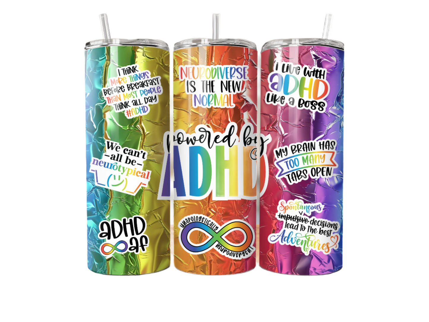 ADHD 20oz skinny tumbler