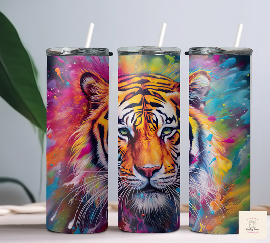 Multi-coloured Tiger 20oz Tumbler