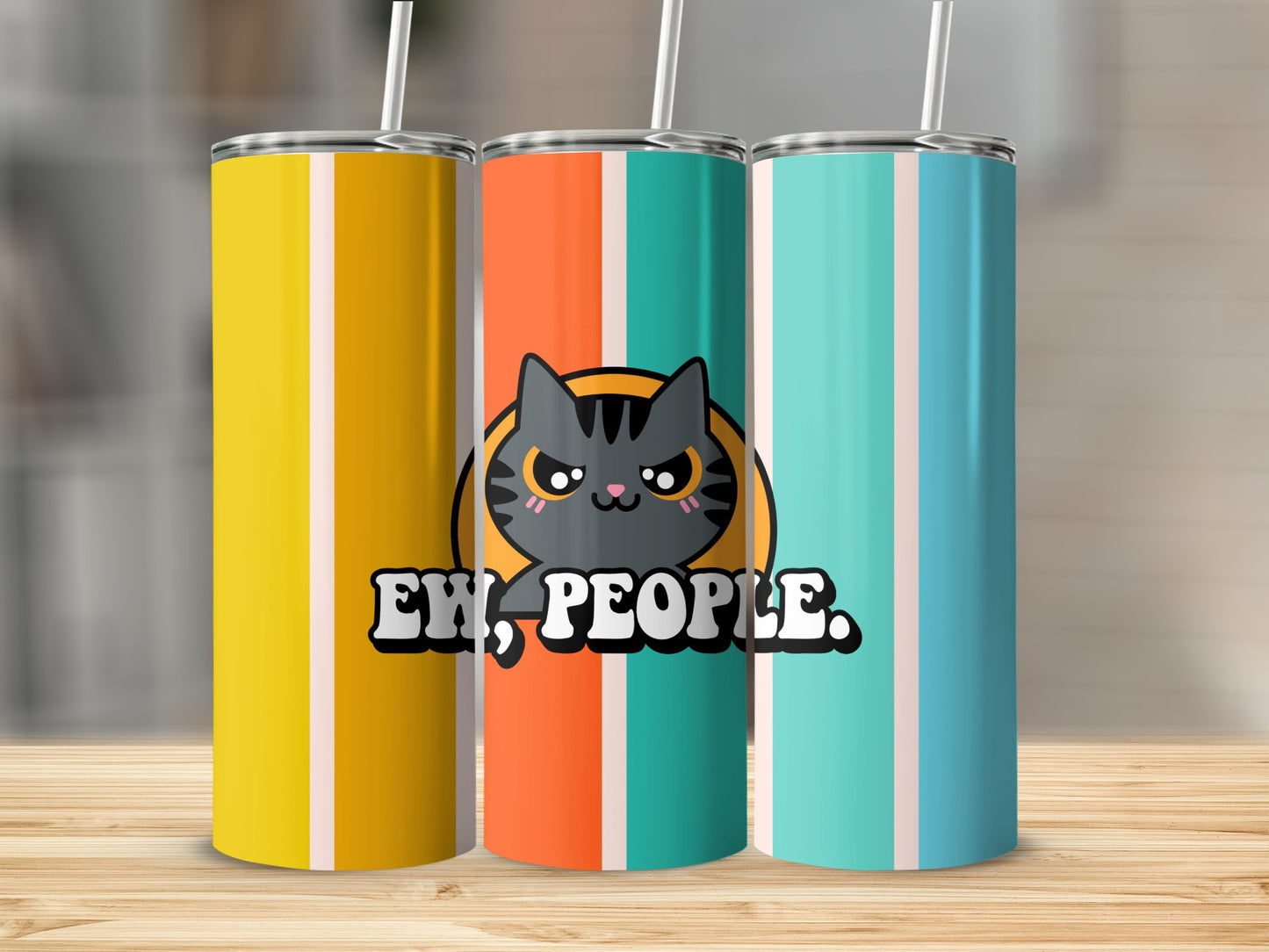 20 oz tumbler, Ew people cat