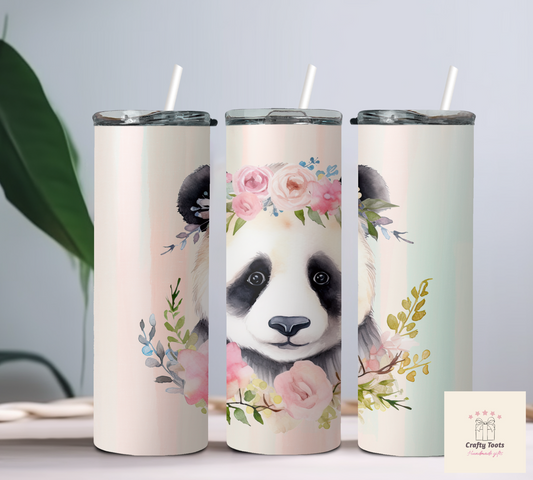 20oz Floral Panda Tumbler