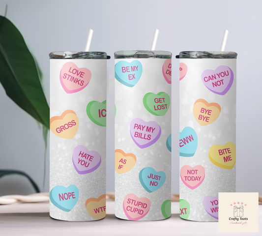 20oz Anti Valentine Love Heart Tumbler