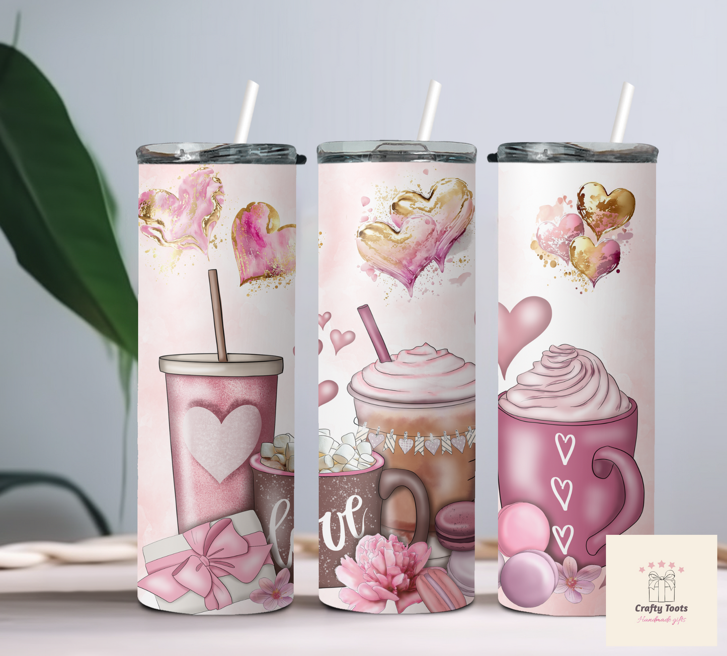 20oz Pink Coffee Tumbler