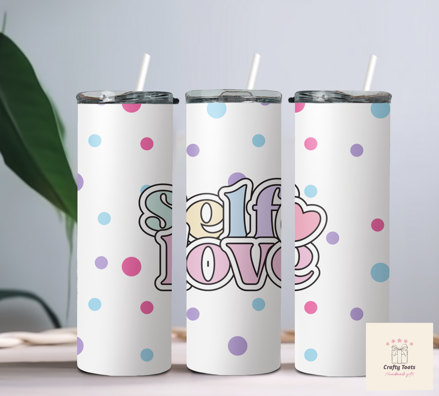 20oz Self Love dotty Tumbler